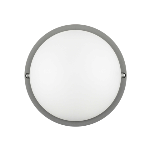 Cвітильник cвітлодіодний VIOLUX НББ ATOM UA MW sensor круг сірий 12W 5000K 1200LM IP44 (1/12) КАРТОН (243362)