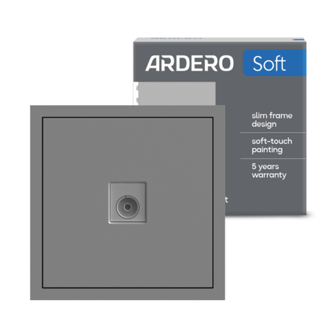 Розетка телевізійна Ardero ER141TV-G Soft сіра