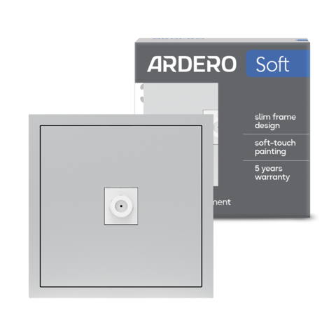 Розетка телевізійна Ardero ER141TV-S Soft срібна