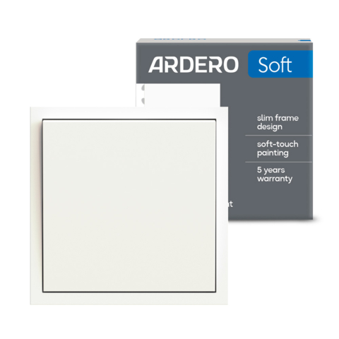 Вимикач 1-клавішний перехресний Ardero EV131-W Soft 10А білий