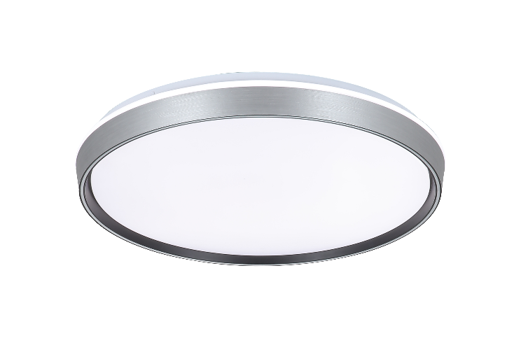 Cвітильник cвітлодіодний VIOLUX стельовий MONO круг срібний 72W 4500K 4300LM  IP20 (1/5) (200150)
