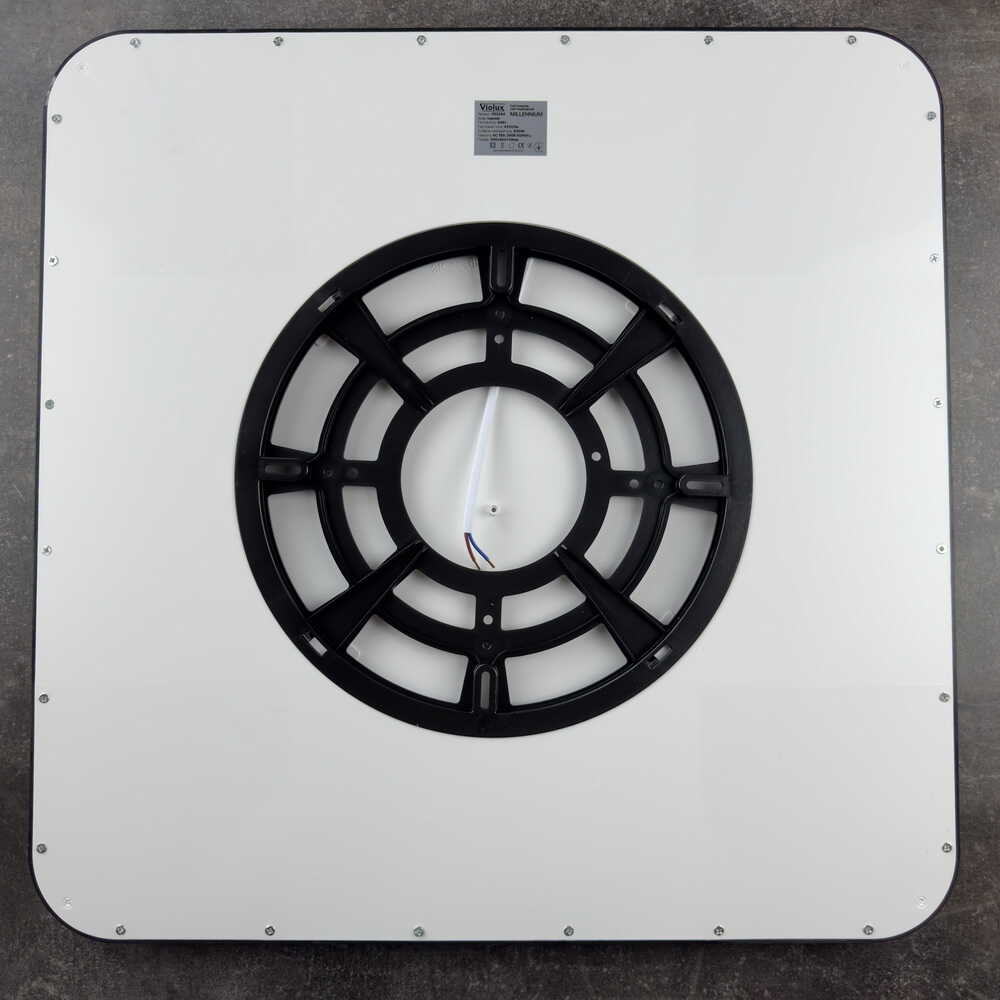 Cвітильник cвітлодіодний VIOLUX стельовий MILLENNIUM квадрат чорний 50W 5000K 4200LM IP20 (1/5) (352244)