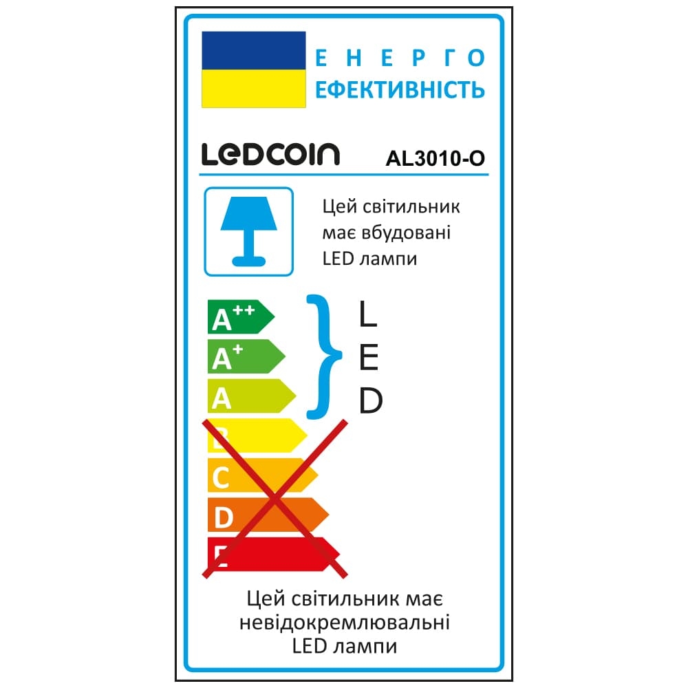 Світлодіодний накладний світильник Ledcoin AL3010-O 24 Вт 6500K