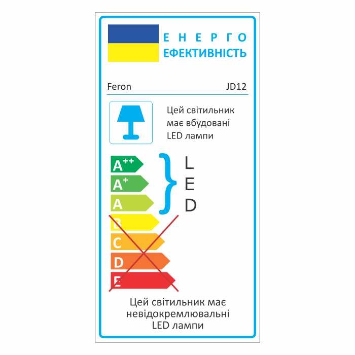 Світильник для підсвічування сходів Feron JD12 2Вт 4000K срібний