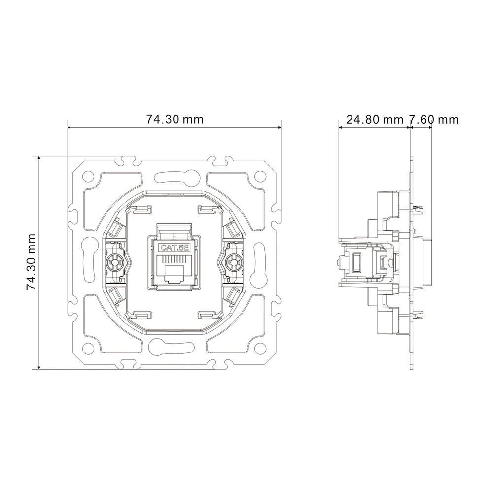 Розетка комп'ютерна Ardero ER151PC-C Soft шампань
