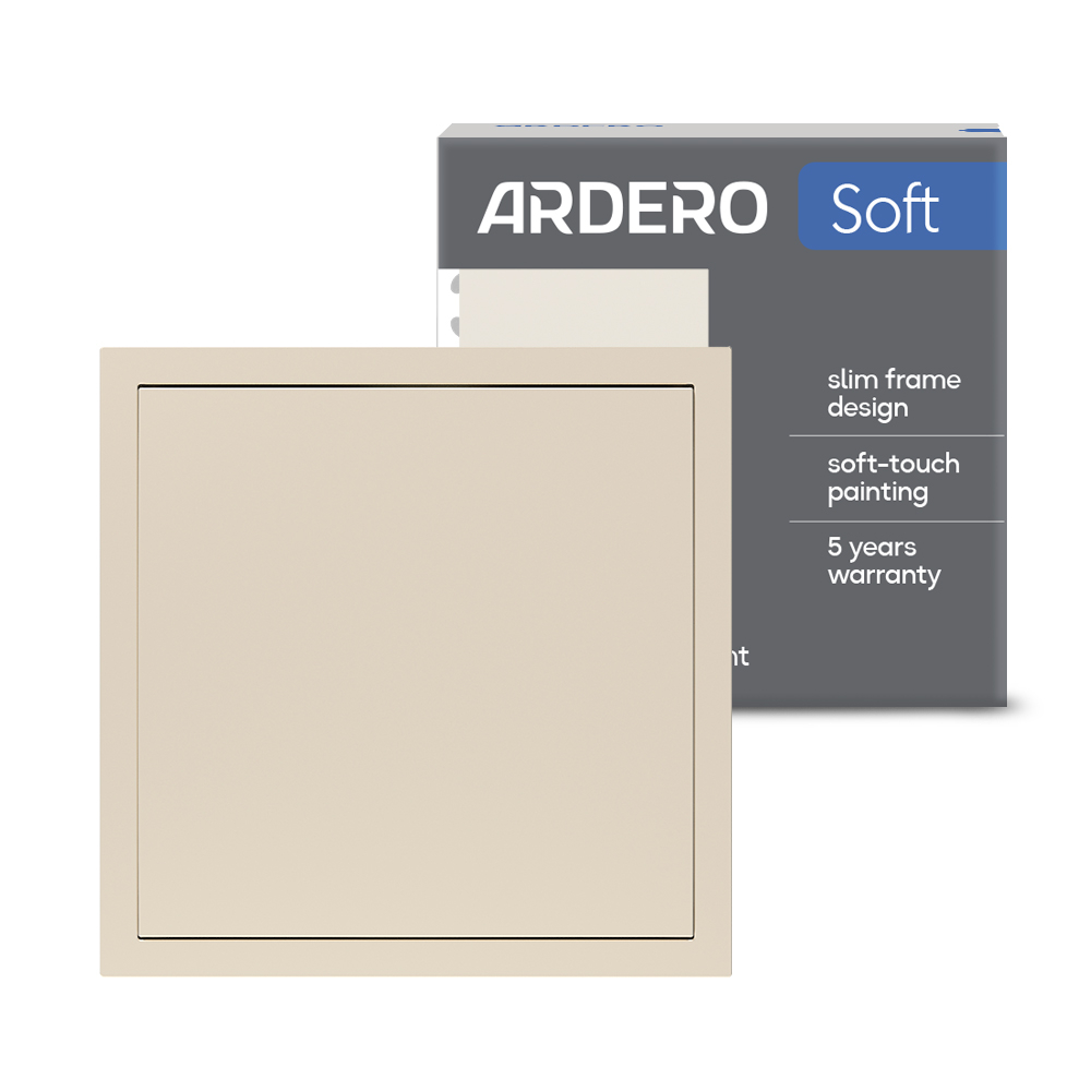 Вимикач 1-клавішний перехресний Ardero EV131-C Soft 10А шампань