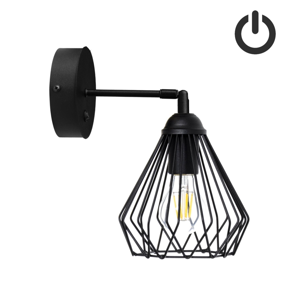 Бра з вимикачем Dribble W160-BT Black