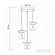 Світильник стельовий Ardero BL1933-1 ORLANDO чорний