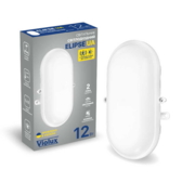 Cвітильник cвітлодіодний VIOLUX НББ ELIPSE UA овал 12W 5000K 1200LM IP44 (1/18) КАРТОН (253401)