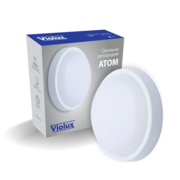 Cвітильник cвітлодіодний VIOLUX НББ ATOM UA круг білий 12W 4000K 1200LM IP54 (1/12) ПЛІВКА (243301)