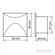 Архітектурний світлодіодний накладний світильник Ardero DH1030ARD STONE 3Вт білий