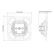 Розетка Ardero ER111-C Soft 16А без заземлення шампань