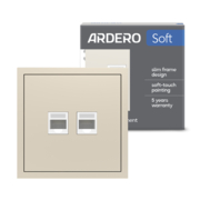 Розетка комп'ютерна подвійна Ardero ER152PC-C Soft шампань