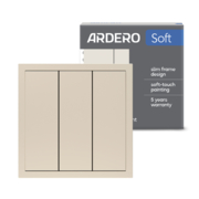 Вимикач 3-клавішний Ardero EV113-C Soft 10А шампань